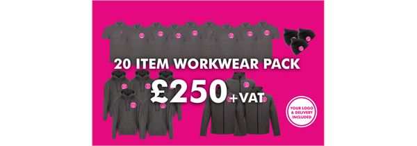 20 Item Workwear bundle with polo shirt 