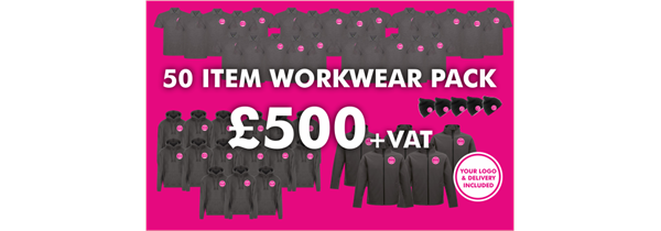 50 Item Workwear bundle with polo shirt 