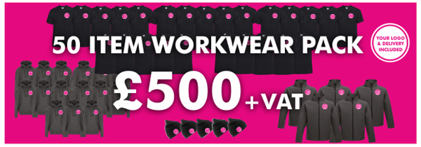 50 Item Workwear bundle with T-shirt 