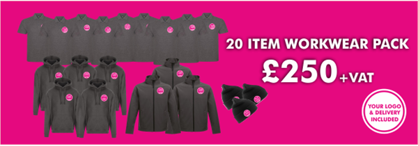 20 Item Workwear bundle with polo shirt 