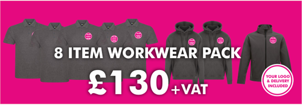 8 Item Workwear bundle with polo shirt