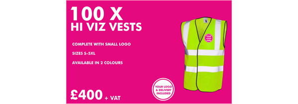 100 HI VIZ VESTS