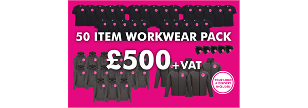 50 Item Workwear bundle with T-shirt 