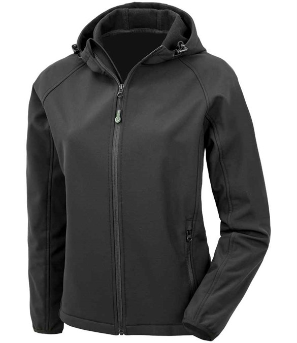 Result Recycled Ladies Three Layer Printable Hooded Soft Shell Jacket