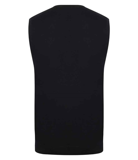 Henbury Lightweight Sleeveless Cotton Acrylic V Neck Sweater