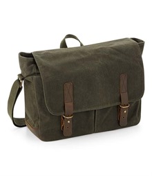 Quadra Heritage Waxed Canvas Messenger Bag
