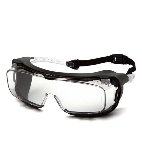Pyramex Cappture Clear Lens Anti-Fog Rubber Safety Spectacle