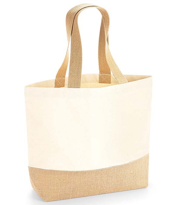 Westford Mill Jute Base Canvas Tote