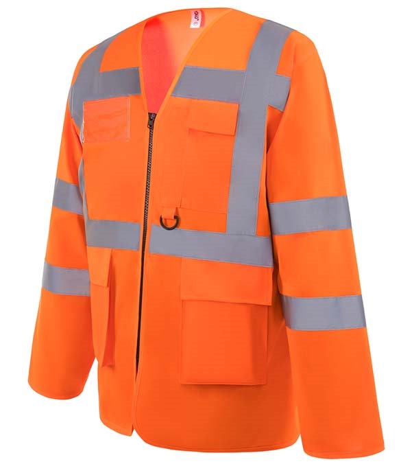 Yoko Hi-Vis Executive Long Sleeve Waistcoat