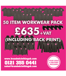 50 Item Workwear Pack Including Back print 