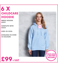 6 x Childcare hoodie 