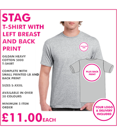 Stag T-Shirt with left breast and back print