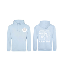 Leavers hoodies 2023 printed school badge and back print 