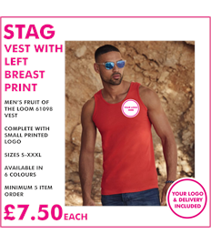 Stag vest with left breast