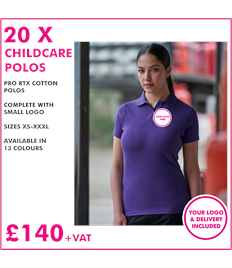 20 x Childcare polo 