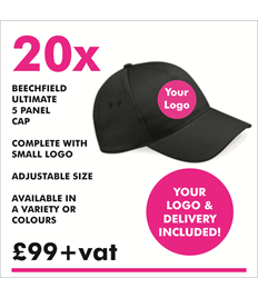 20 x Beechfield Ultimate 5 Panel Cap