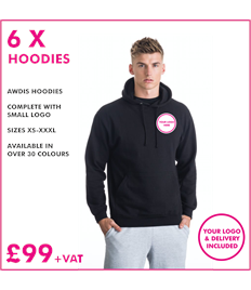 6 x AWDIS Hoodies