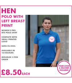 Hen Polo with left breast print