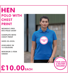 Hen polo with chest print