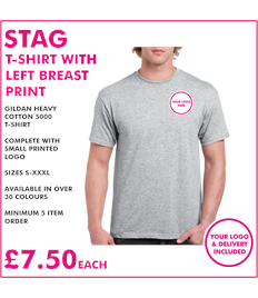 Stag T-shirt with left breast print 