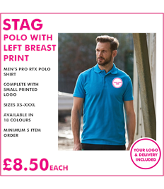 Stag Polo with left breast print