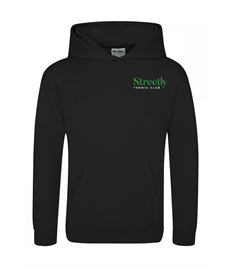 Streetly Kids club member sports polyester hoodie